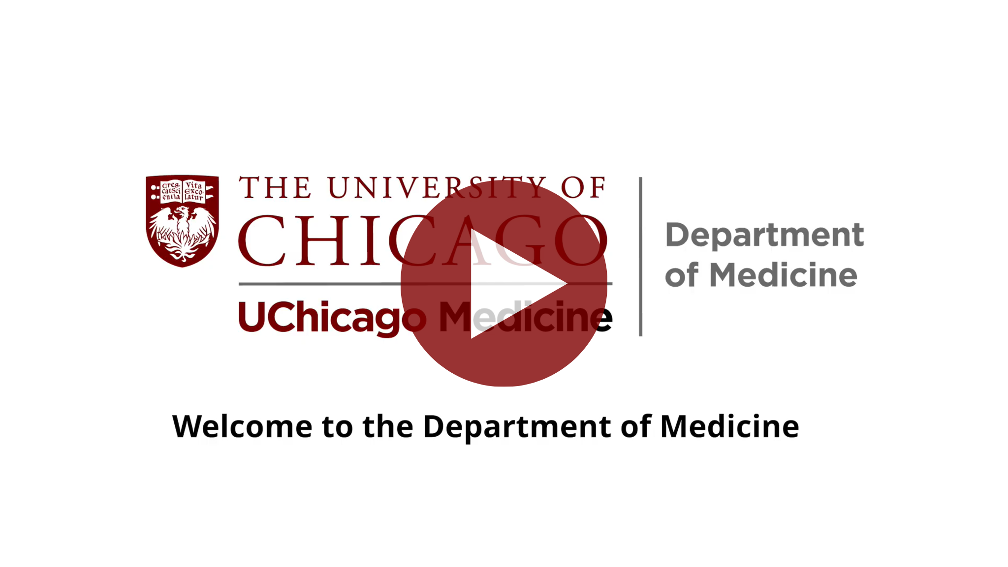 Dept of Medicine Welcome Video